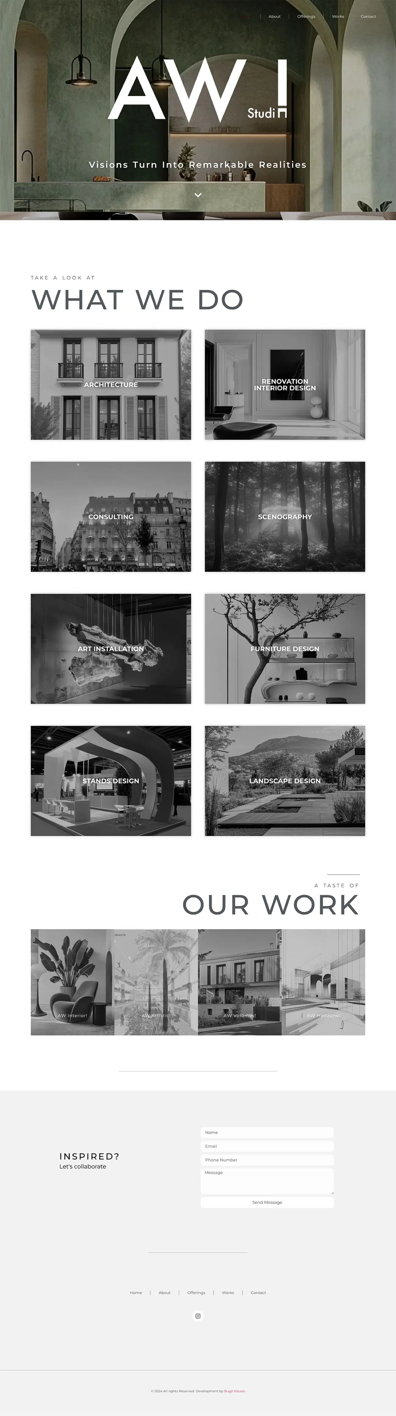 Studio AW homepage
